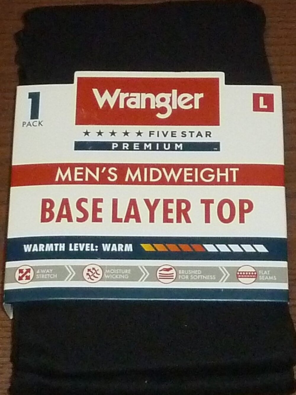 Mens Wrangler Five Star Premium Midweight Base Layer Top